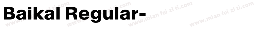 Baikal Regular字体转换